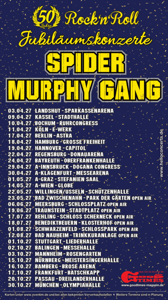 Spider Murphy Gang Jubiläumstour 2027